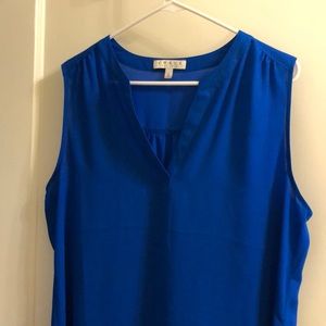 Sleeveless blue top
